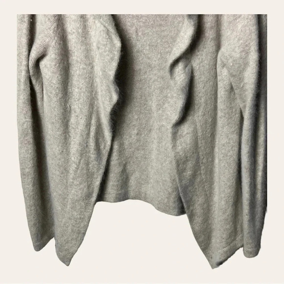1133. MARINA LUNA OPEN FRONT CARDIGAN ANGORA RABBIT HAIR/LAMB’S WOOL‎ SIZE XL - Picture 4 of 9